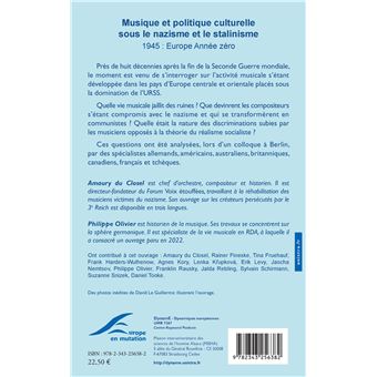 Musique et politique culturelle sous le nazisme et le stalinisme