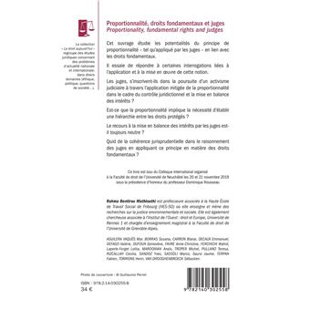 Proportionnalité, droits fondamentaux et juges