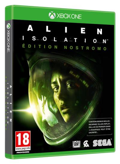 Pochette avant du jeu Alien Isolation Edition Limitée Nostromo Xbox One