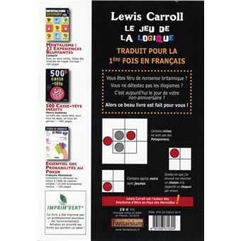 Le jeu de la logique - Un fascinant livre-jeu - Matériel de jeu inclus