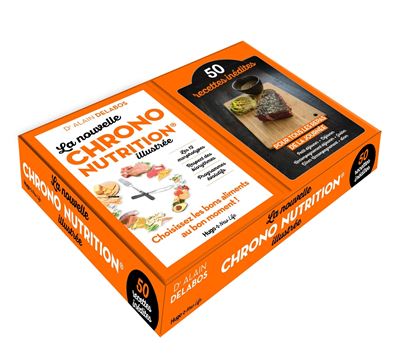 Coffret La nouvelle chrono nutrition illustrée - Inclus le livre et 50 fiches recettes