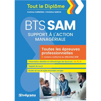 Bts Sam Support à L'action Managériale - Broché - Corinne Carmona ...