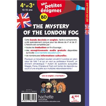 The Mystery of the London Fog - Mes petites énigmes 4e/3e - Cahier de vacances 2022