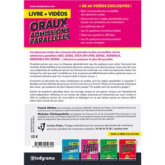 Oraux : Admissions parallèles