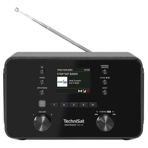 TechniSat DIGITRADIO 550 IR Tischradio DAB+, UKW Schwarz