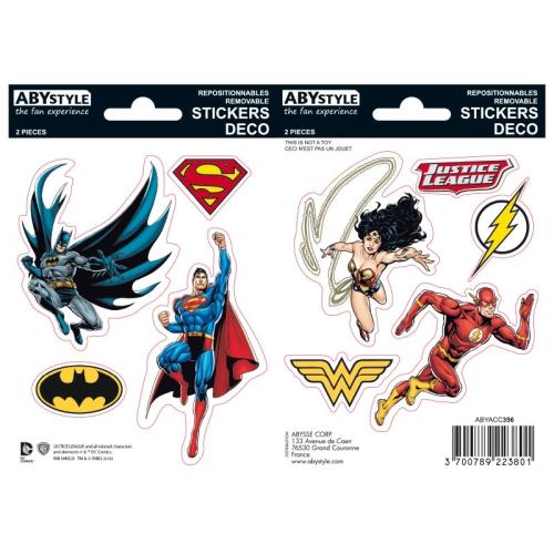 Stickers Justice League DC Comics ABYstyle 16 x 11cm 2 planches