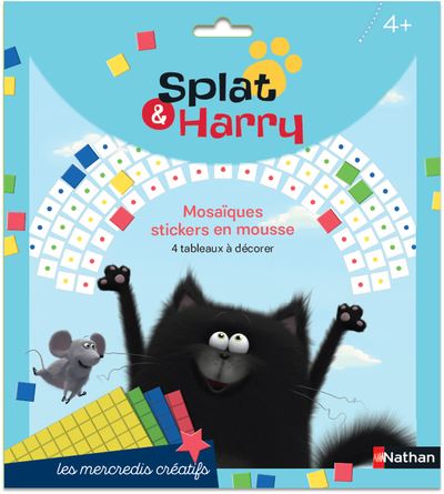Splat et Harry: Pochette mosaïques gommettes en mousse - Rob Scotton - (donnée non spécifiée)
