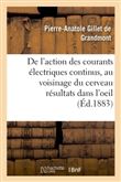 Action des courants électriques continus appliqués au voisinage du cerveau, résultats dans l'oeil