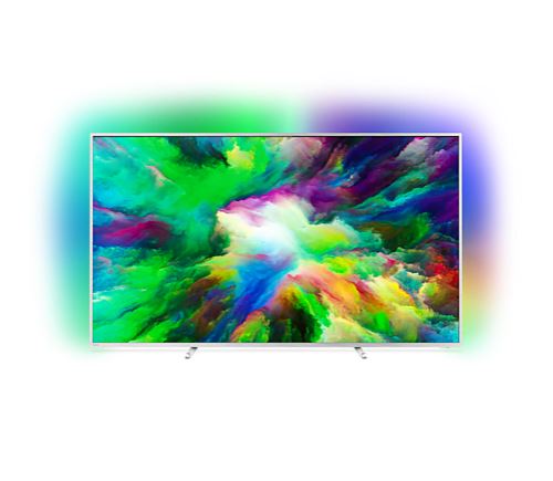 Philips 75PUS7803 Classe de diagonale 75 7800 Series TV LCD rétro éclairée par LED Smart TV Android TV 4K UHD (2160p) 3840 x 2160 HDR argent métallique