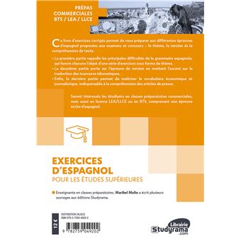 Exercices d’espagnol pour les études supérieures