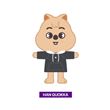Peluche stray kids skzoo plush original ver. han quokka/skz