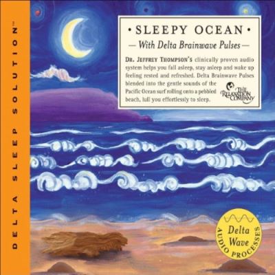Sleepy ocean with delta brainwave pulses