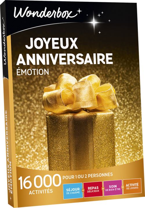 Coffret Cadeau Wonderbox Joyeux Anniversaire Emotion Coffret Cadeau Achat Prix Fnac