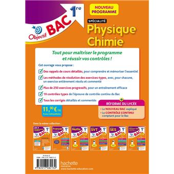 Objectif Bac Spécialité Physique Chimie 1ère
