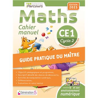 Guide du maitre cahier-manuel iParcours maths CE1 (2025)