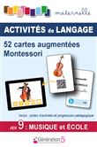 52 cartes augmentées Montessor Ecole et musique