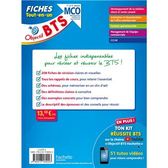 Objectif BTS MCO -  Fiches Tout-en-un