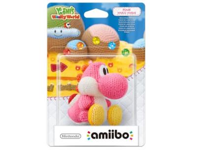 Figurine Amiibo Yoshi de laine rose
