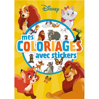 VARIOUS DISNEY - Mes coloriages avec stickers - Animaux