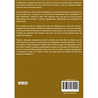 Traité de Porphyre touchant l'abstinence de la chair des animaux
