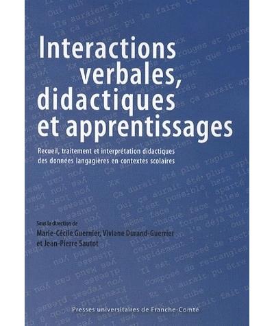 Interactions verbales didactiques et apprentissages