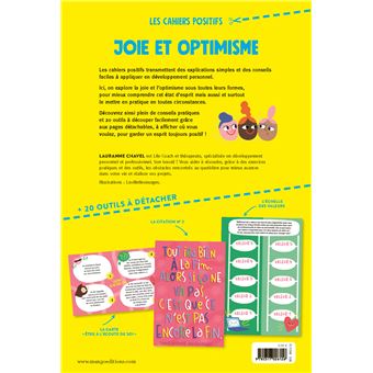 Joie et optimisme. 50 pages de conseils pratiques, 20 outils à afficher, 16 pages détachables