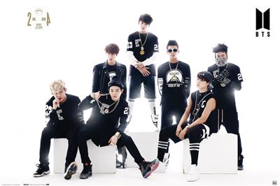 Poster BTS Noir et Blanc
