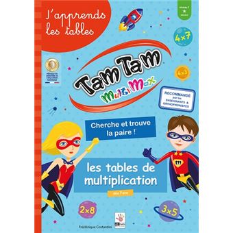 Tam Tam Multimax - Les tables de multiplication - niv 1 - Cherche et Trouve la Paire !