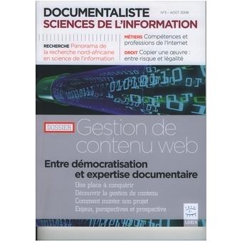 Documentaliste sciences de l'information vol 45 n 3 aout 20