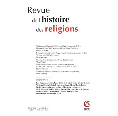 Revue de l'histoire des religions  (3/2017) Varia -  Collectif - broché