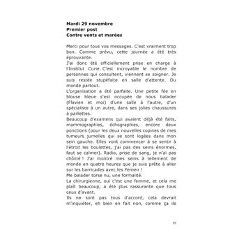 Journal d'une cancéreuse