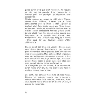 Journal d'une cancéreuse