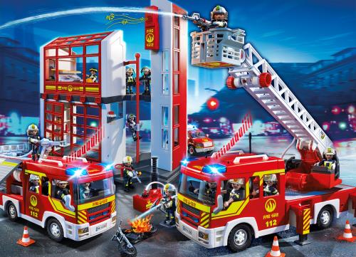 vijandigheid gips kapperszaak Playmobil City Action 5361 Brandweerkazerne met alarm - Playmobil - Fnac.be
