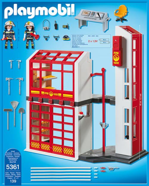 Playmobil - Caserne de Pompiers - 5361 - Playmobil - Achat & prix