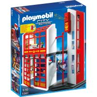 Playmobil : 5362 : Camion de Pompier avec Échelle Pivotante et Sirène  4008789053626