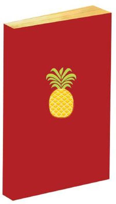 Carnet de notes brodé : ananas