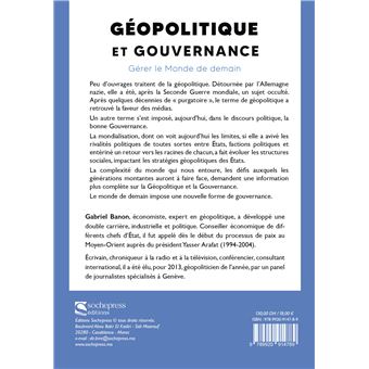 Géopolitique et gouvernance