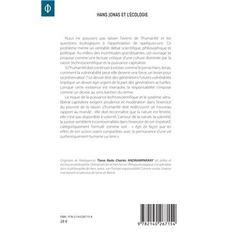 Hans Jonas et l'écologie