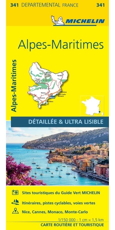 Carte Départemental Michelin Alpes-Maritimes -  Collectif Michelin - broché