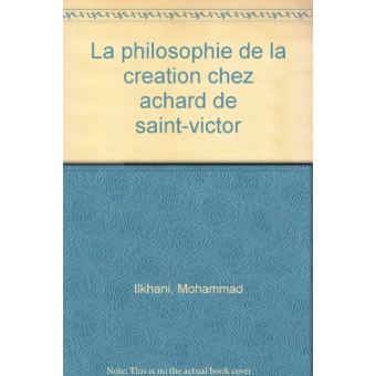 Philosophie de la creation chez achard de saint-victor