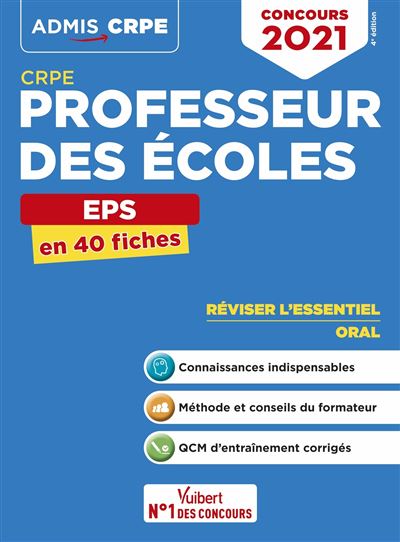 Professeur des écoles EPS en 40 fiches concours 2019-2020