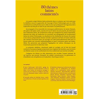 80 thèmes latins commentés par Henri Petitmangin - nouvelle édition réalisée sous la direction de Jérémie Pinguet