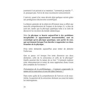 Proposition d'un nouveau modèle intégrant la conscience dans la physique quantique et la cosmologie et permettant leur unification
