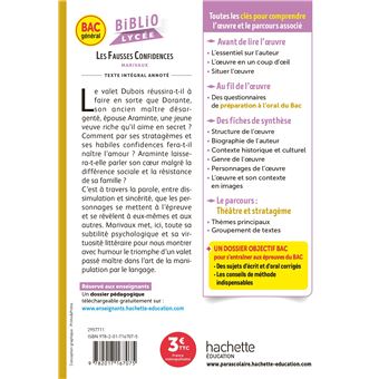 BiblioLycée - Les Fausses Confidences, Marivaux - BAC 2024