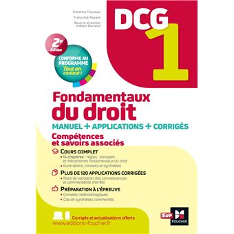 DCG 1 - Fondamentaux du droit - Manuel et applications Edition 2021 ...