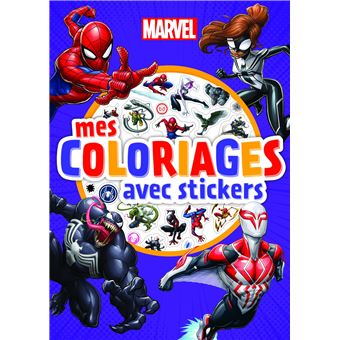 SPIDER-MAN - Mes coloriages avec stickers - MARVEL