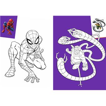 SPIDER-MAN - Mes coloriages avec stickers - MARVEL