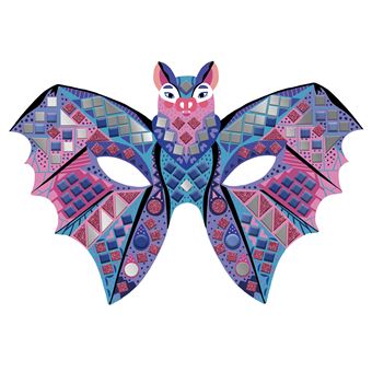 Mosaïques masques animaux - pochette avec accessoires