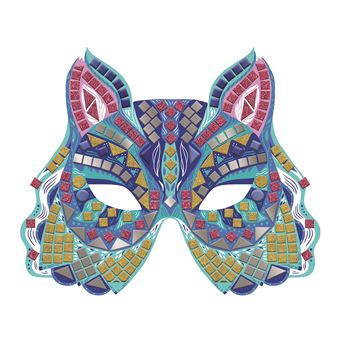 Mosaïques masques animaux - pochette avec accessoires