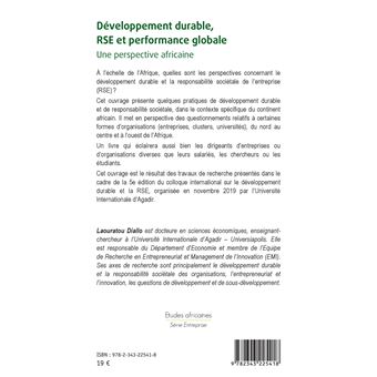 Développement durable, RSE et performance globale